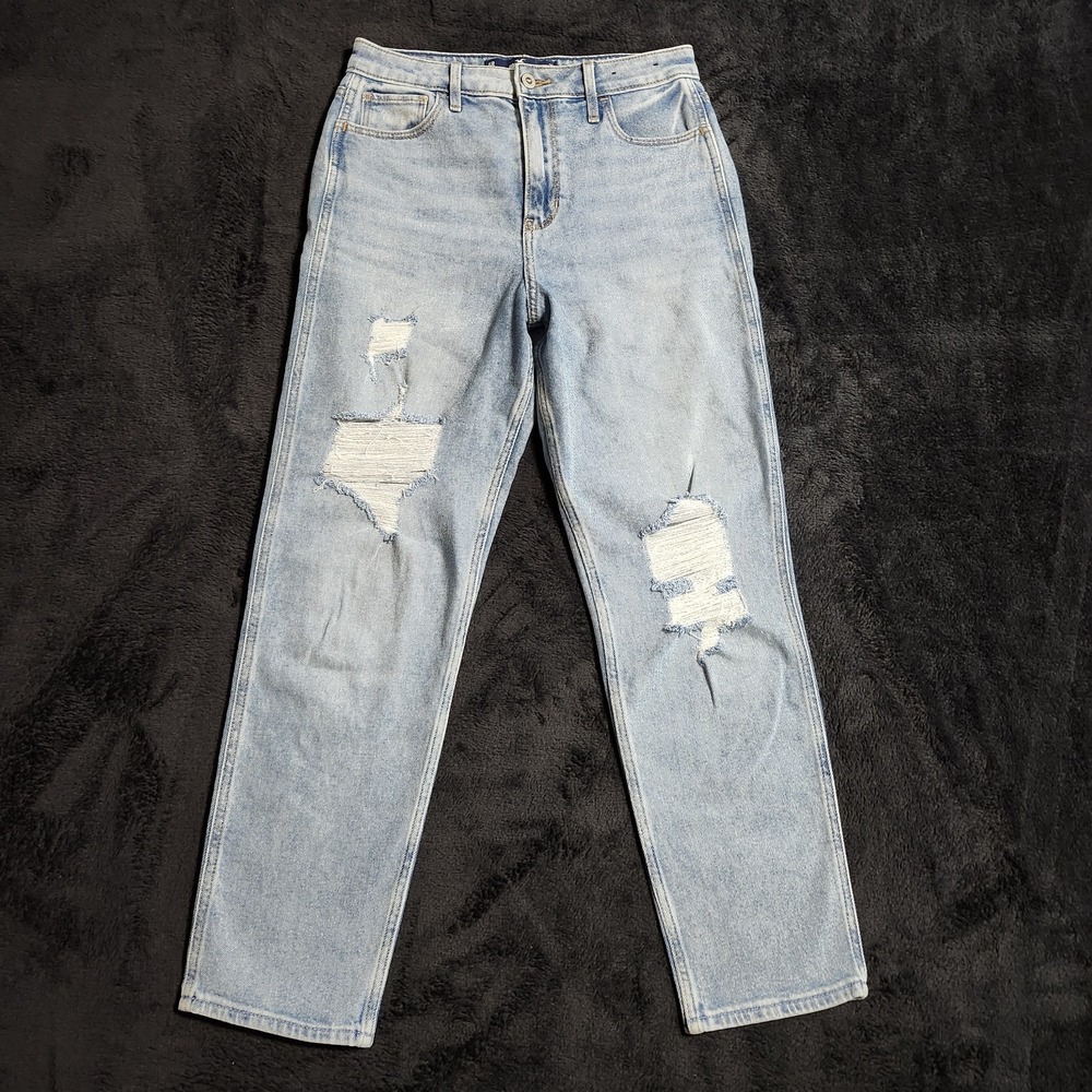 Hollister Distressed Ultra High-Rise Mom Vintage Stretch Jeans Size 5R (W27/L27)